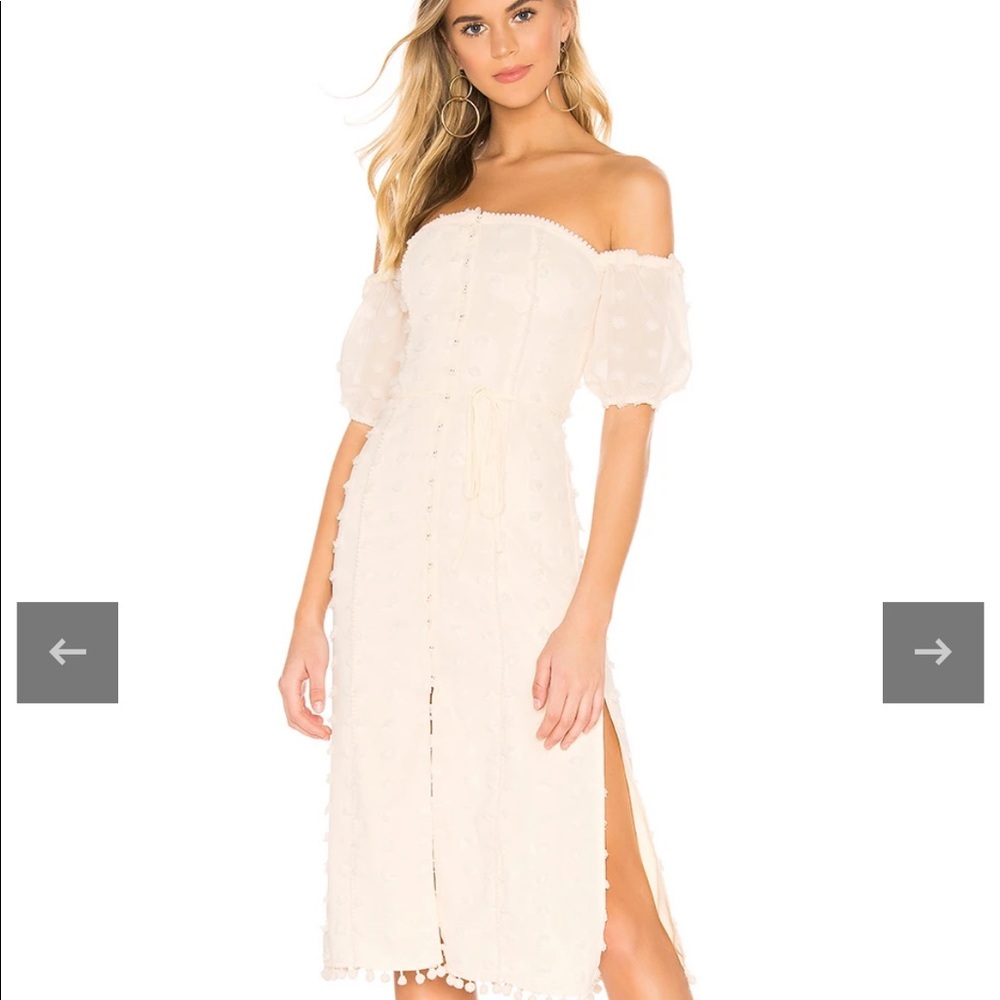 Tularosa Lori off shoulder Dress in Ivory